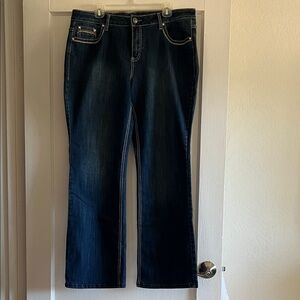 Classic Boot Cut Jeans in Deep Blue/ Avenuedenim Size 16 New